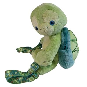 Disney Park Aulani Hawaii Resort Olu Turtle Friend of Duffy Plush Backpack Green